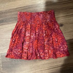Red flowy skirt